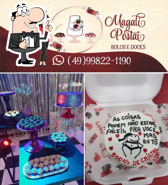 Here's an image of Magali Postai Bolos e Doces -Bolos Personalizado -Bolos Caseirinhos -Bentocake -Docinhos - Brigadeiros-Cupcakes