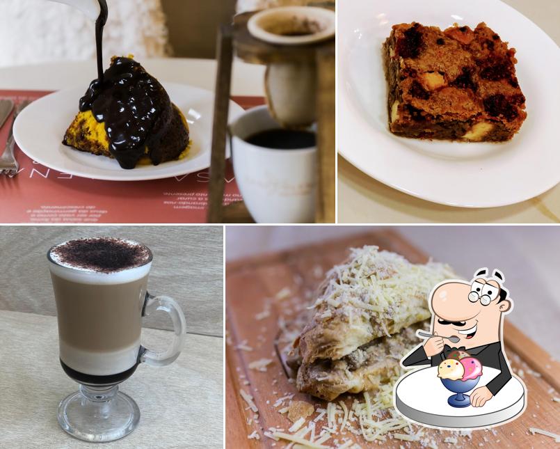 Casa Plena Café e Empório oferece uma gama de sobremesas