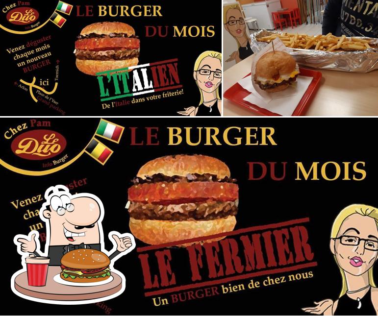 Essayez un hamburger à Chez Pam Le Duo