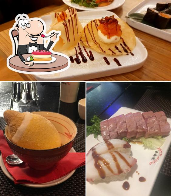 Hokkaido Restaurant serviert eine Auswahl von Desserts 