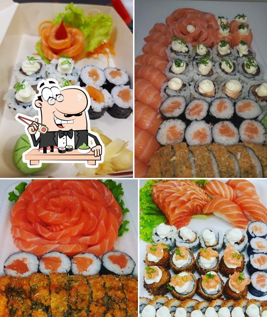 Rolos de sushi são oferecidos por Clube do Sushi Varginha