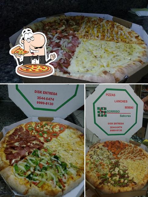 Experimente pizza no Lanchonete sorriso sabores