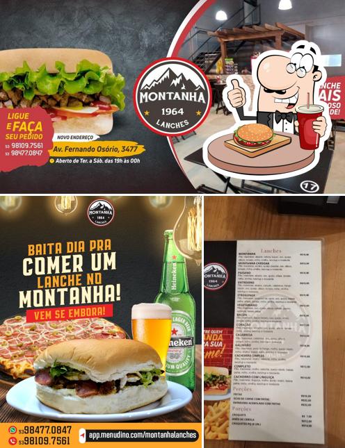 Consiga um hambúrguer no Montanha lanches