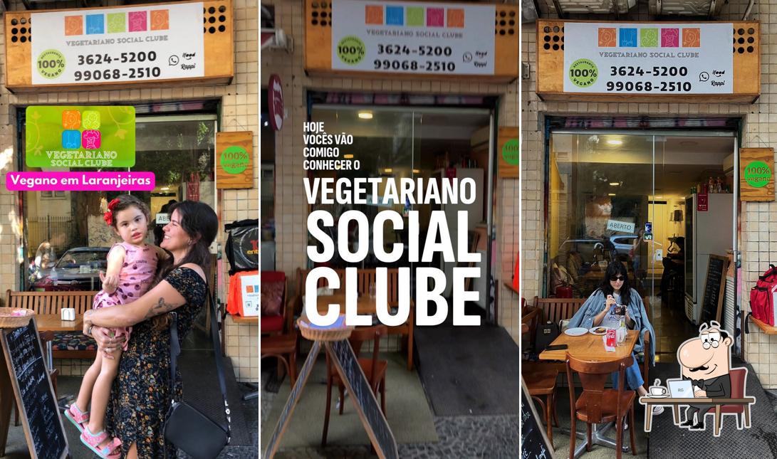 O interior do Vegetariano Social Clube