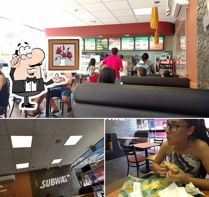 O interior do SUBWAY