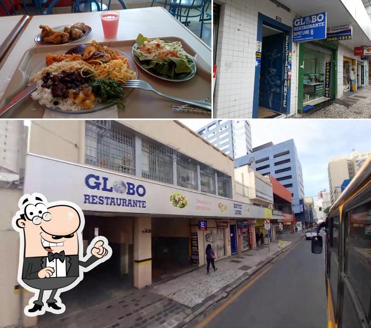 A foto do Restaurante Globo’s exterior e comida