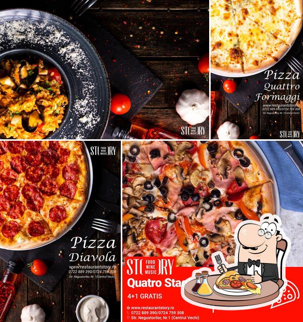 Kostet eine Pizza bei Restaurant STORY-food, wine, music