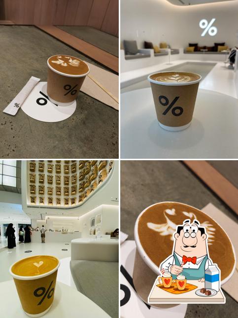 % Arabica Dubai Mall Fountains offers a number of beverages