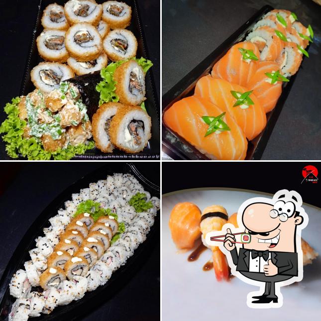 Escolha diferentes opções de sushi