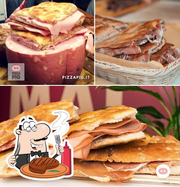 Ordina i piatti di carne a Pizza Pig