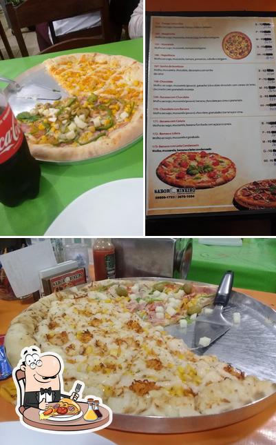 Escolha pizza no Restaurante e Pizzaria Sabor Mineiro