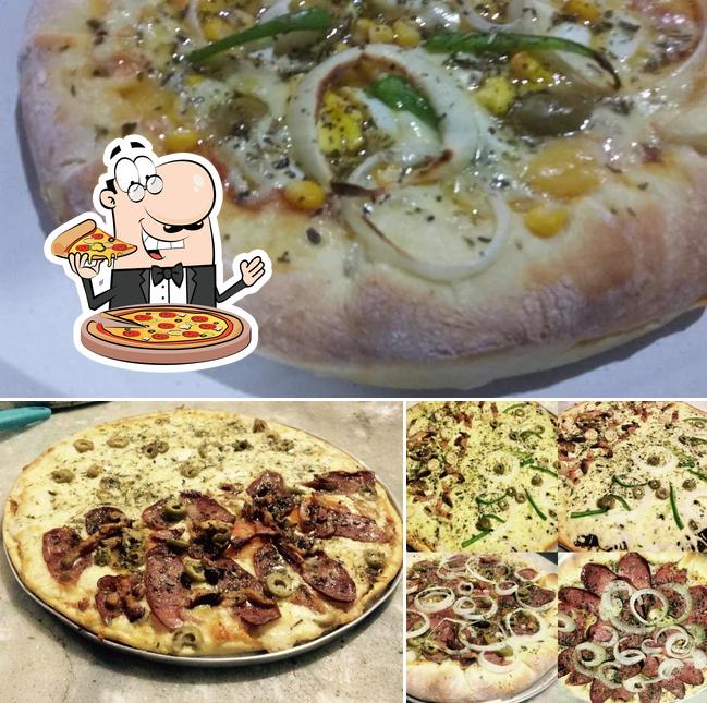 Escolha pizza no PIZZA J