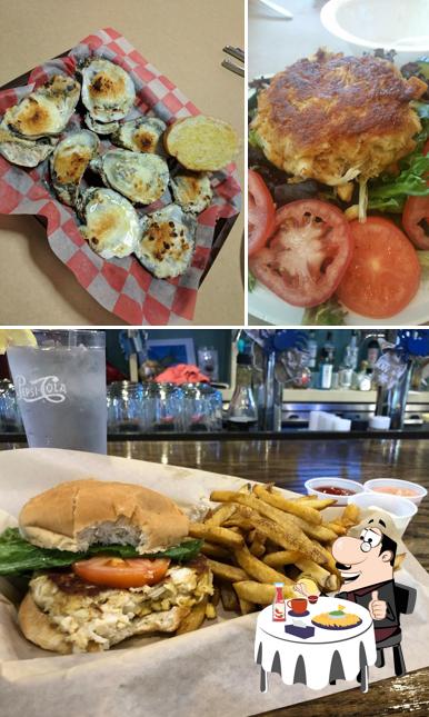 Try out a burger at Backfins Crabhouse