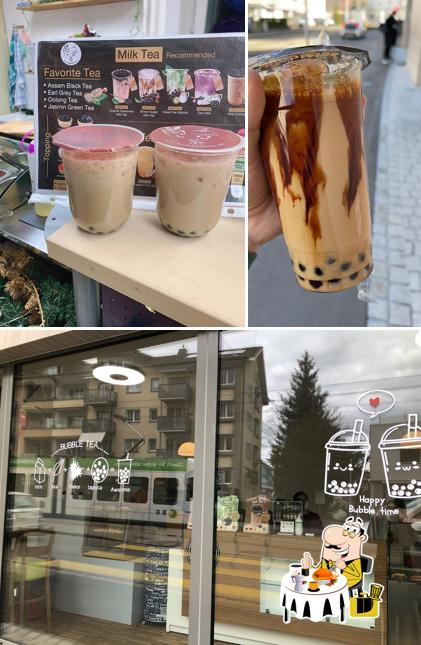 Questa è la foto che raffigura la cibo e esterno di CU Bubble Tea