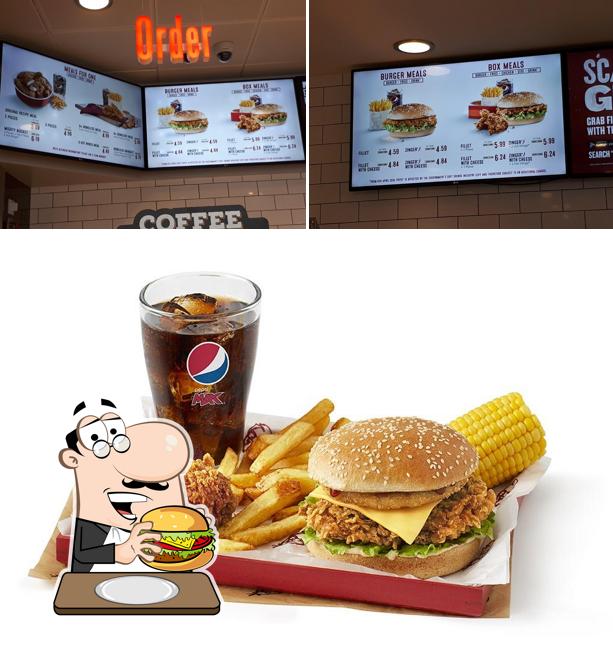 Try out a burger at KFC Barry