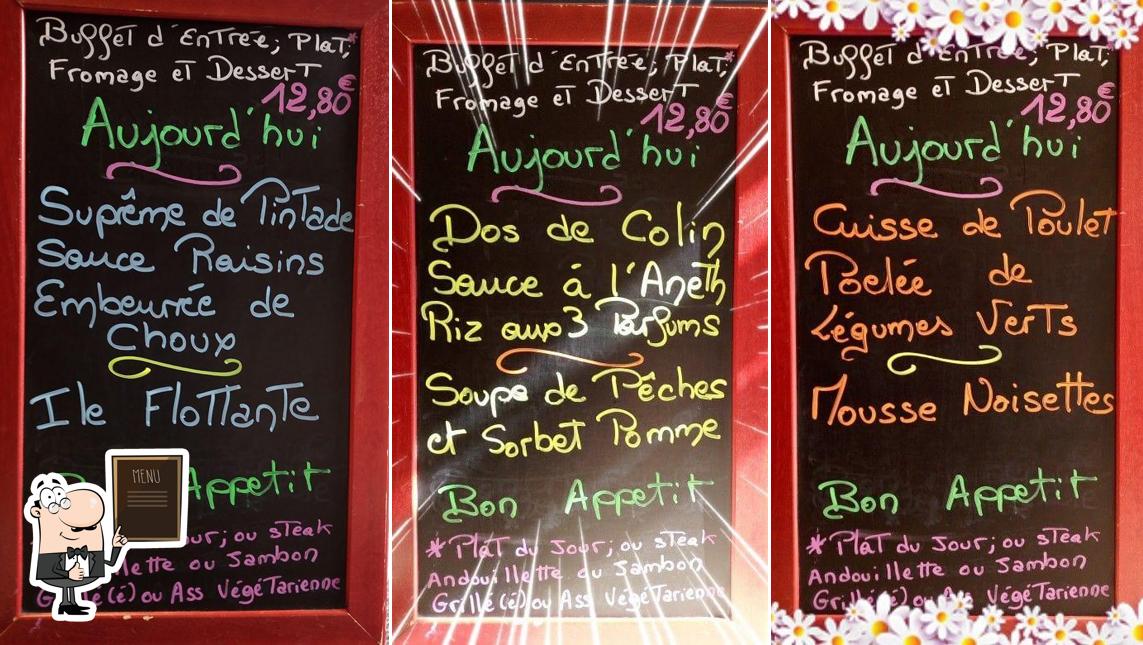 Le Clair offre un tableau affichant le menu