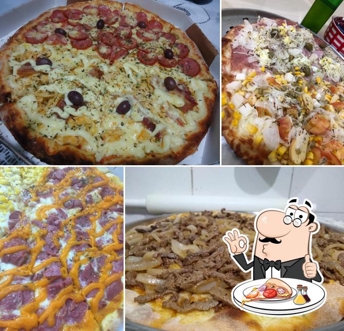 Escolha diferentes tipos de pizza