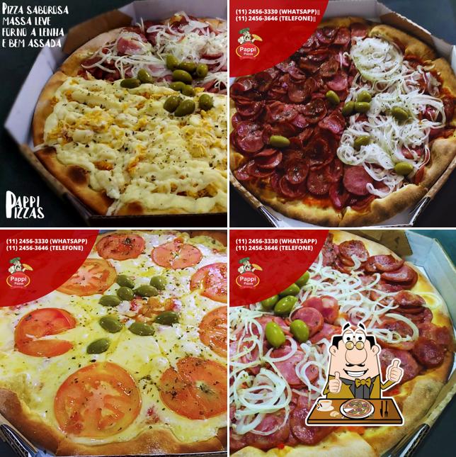 No Pizzaria Pappi Pizzas, você pode desfrutar de pizza