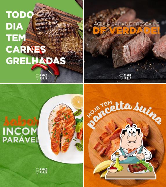 Peça refeições de carne no Restaurante Essen Platz