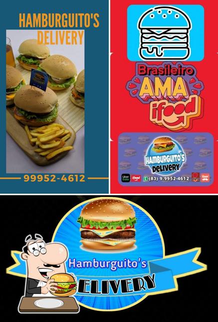 Experimente um hambúrguer no HAMBURGUITO'S DELIVERY