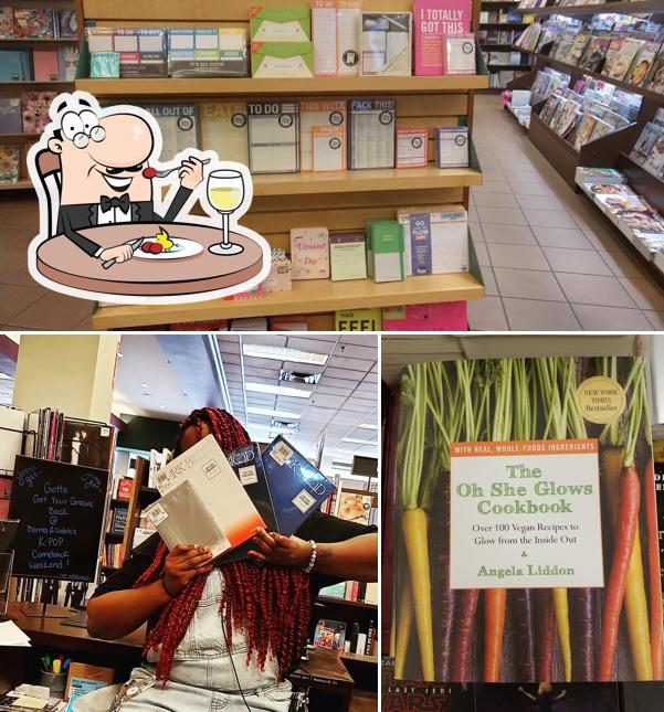 The photo of food and interior at Barnes & Noble