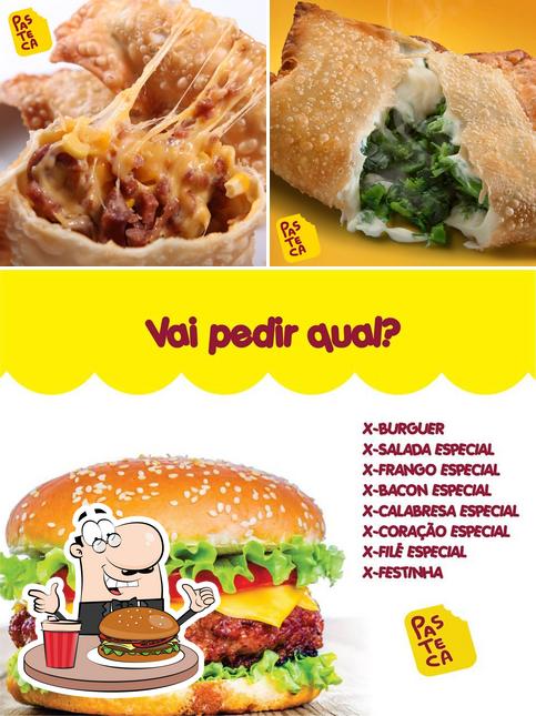 Consiga um hambúrguer no Pasteca