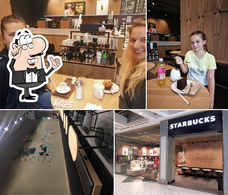 The interior of Starbucks Dunakeszi
