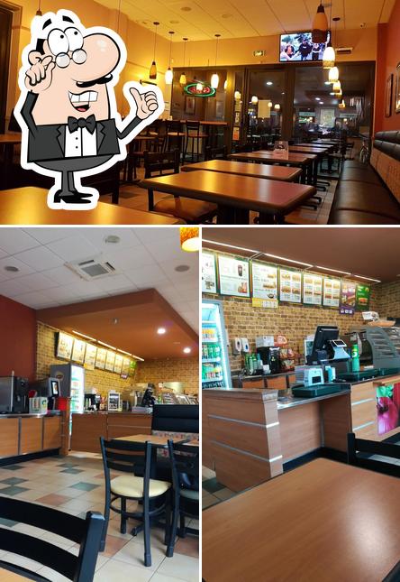 El interior de Subway