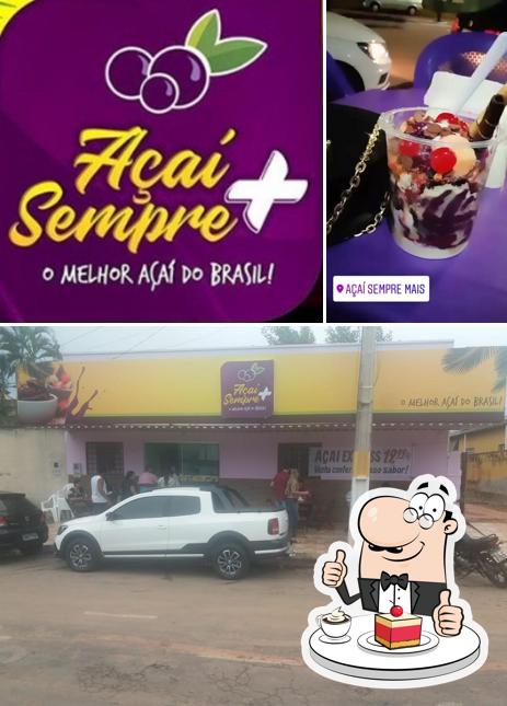 Açaí Sempre Mais serve uma variedade de pratos doces