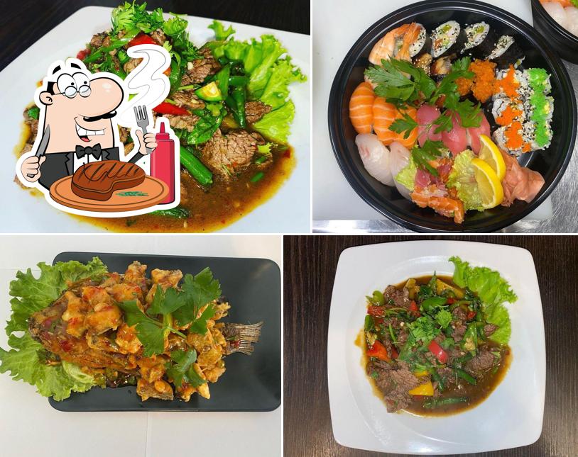 Enjoy the selection of meat dishes