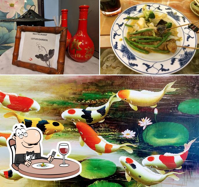 Dai un’occhiata alla immagine che raffigura la cibo e alcol di Lotus Garden
