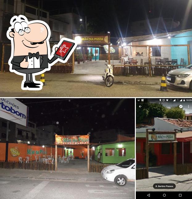 O exterior do Pizzaria e Restaurante Mão na pizza