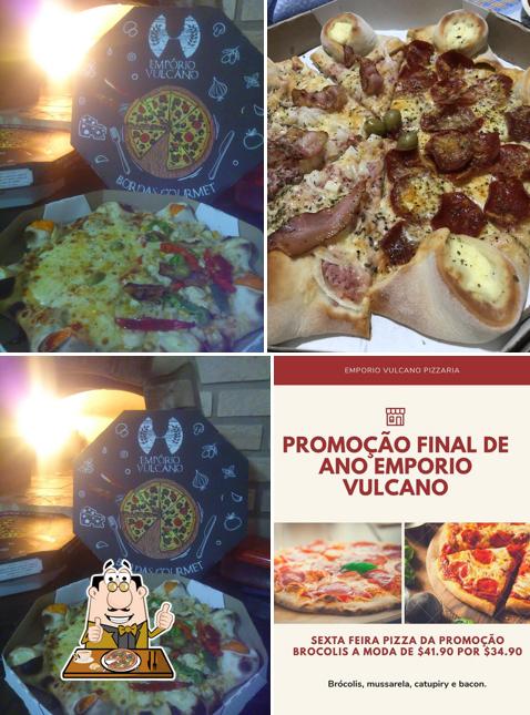 Peça pizza no Empório Vulcano Pizzaria