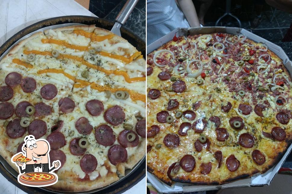 Escolha diferentes tipos de pizza