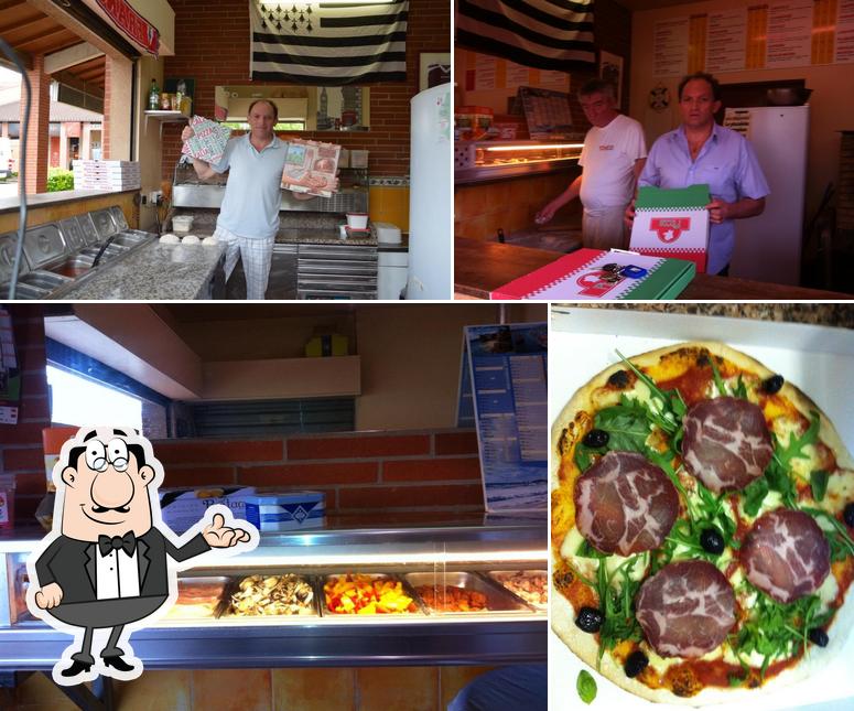 Voici la photo affichant la intérieur et nourriture sur PIZZA PAPA DISTELO