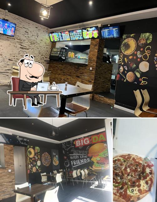 L’image de la intérieur et pizza concernant Big dalle