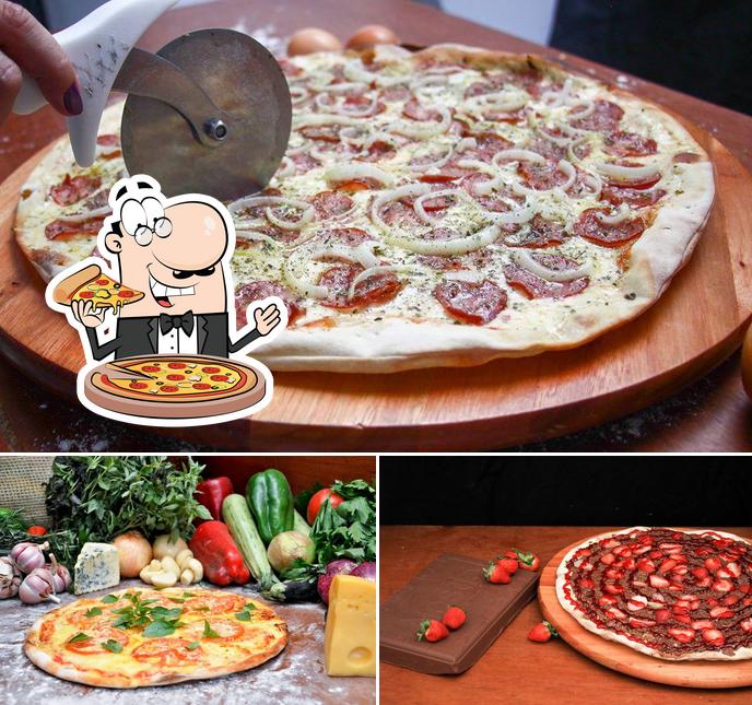 Peça diversos estilos de pizza