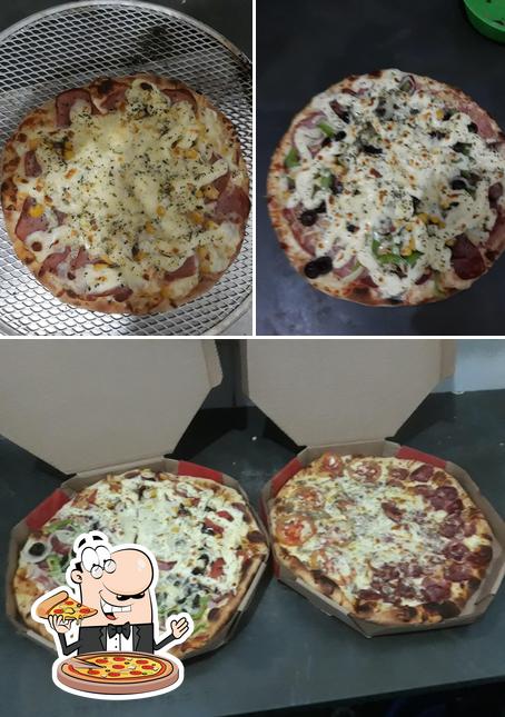 Escolha pizza no Point do Laguna