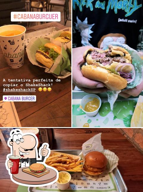 Peça um hambúrguer no Cabana Burger