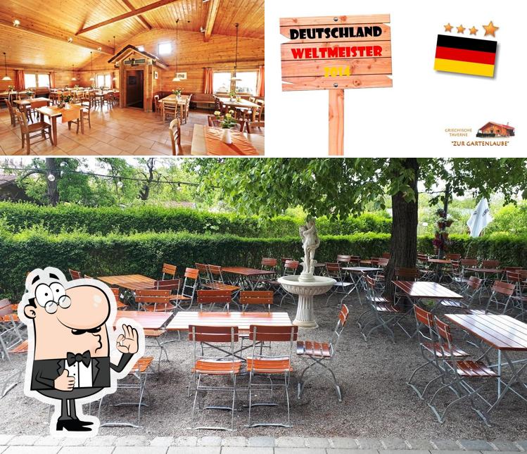Look at this image of Griechische Taverne Zur Gartenlaube