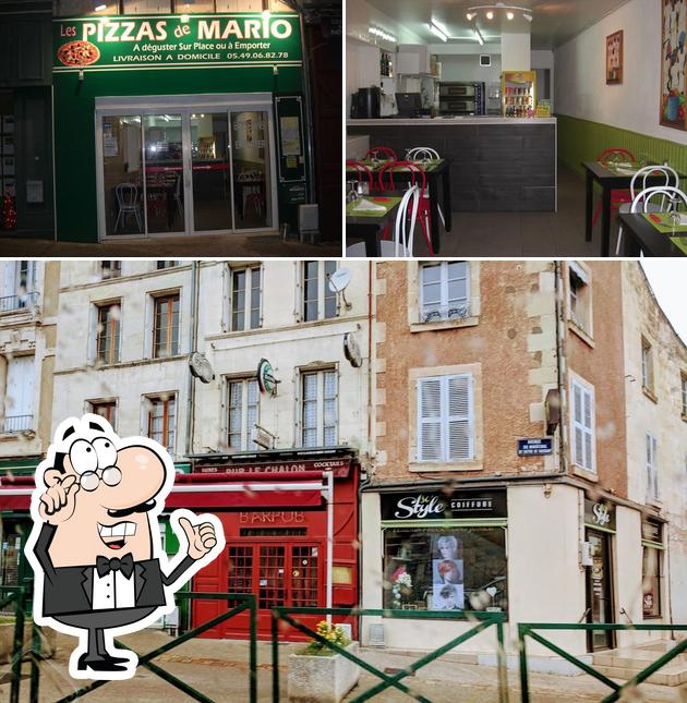 L'intérieur de les pizzas de mario