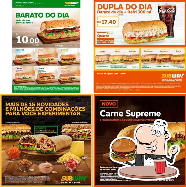 Peça um hambúrguer no Subway Guaramirim