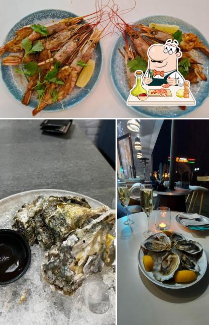 Try out seafood at Caviar Brut Oysters