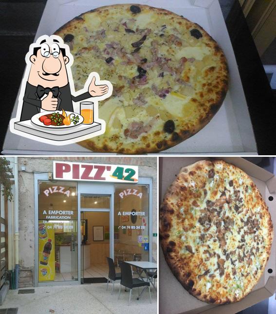 Еда и внутреннее оформление в Pizz' 42