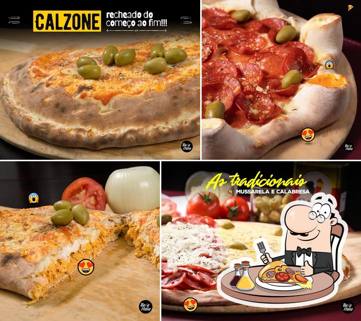 Consiga pizza no Pizzaria Bella Itália