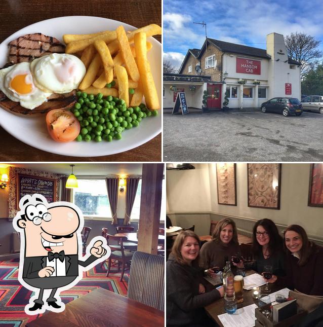 Take a look at the picture displaying interior and food at The Hansom Cab