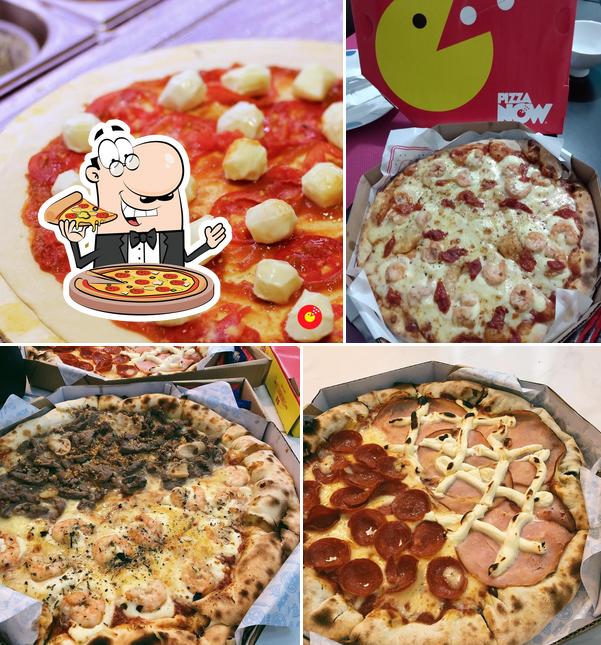 Consiga diferentes variedades de pizza