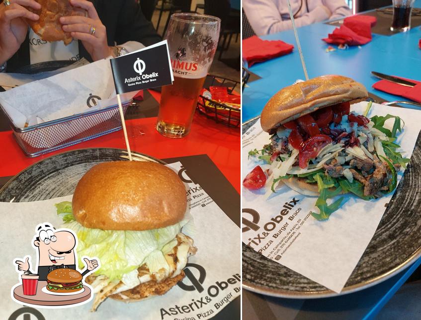 Faites-vous plaisir avec un hamburger à Asterix&Obelix pizza burger brace