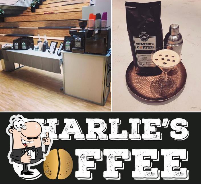 Look at the pic of Charlie's Coffee & Tea