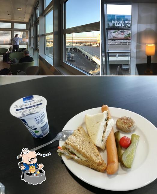 The photo of food and exterior at Airport Cafe Tegel
